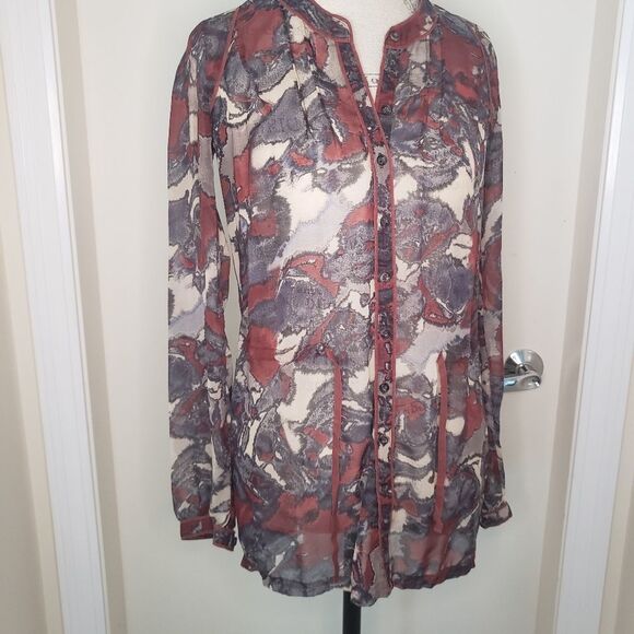 Vintage Anthropologie TieDye Blouse - Picture 1 of 10